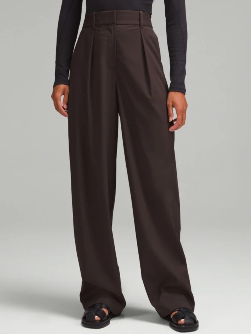 Lululemon Pleat Front High Rise Trouser Espresso